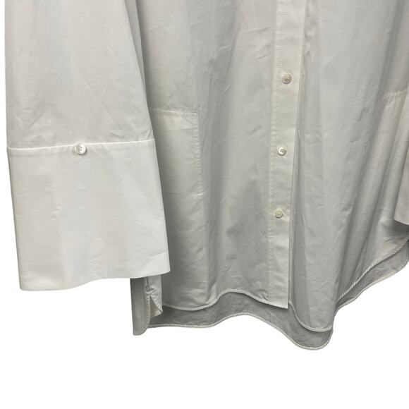 NWD Lafayette 148 White Button Up Wilkes Italian Sculpted Cotton Shirt Size XXL - Picture 5 of 9